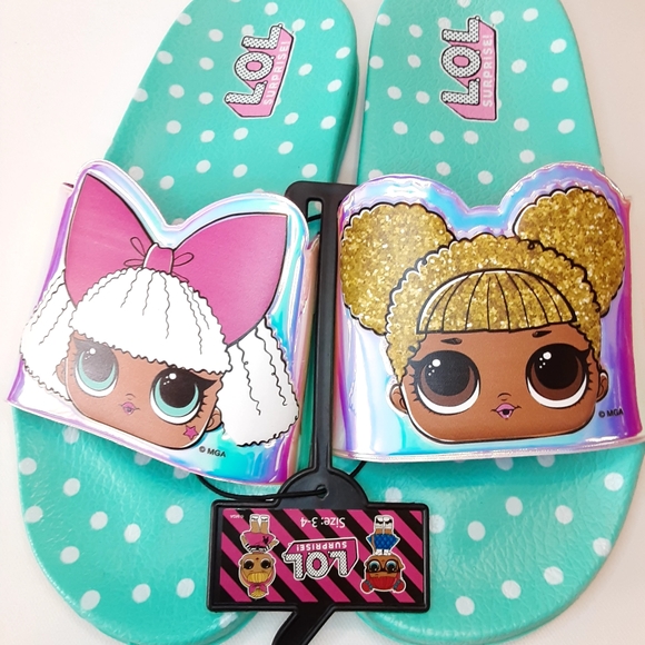 LOL girls slide on sandels/slippers - Picture 2 of 4